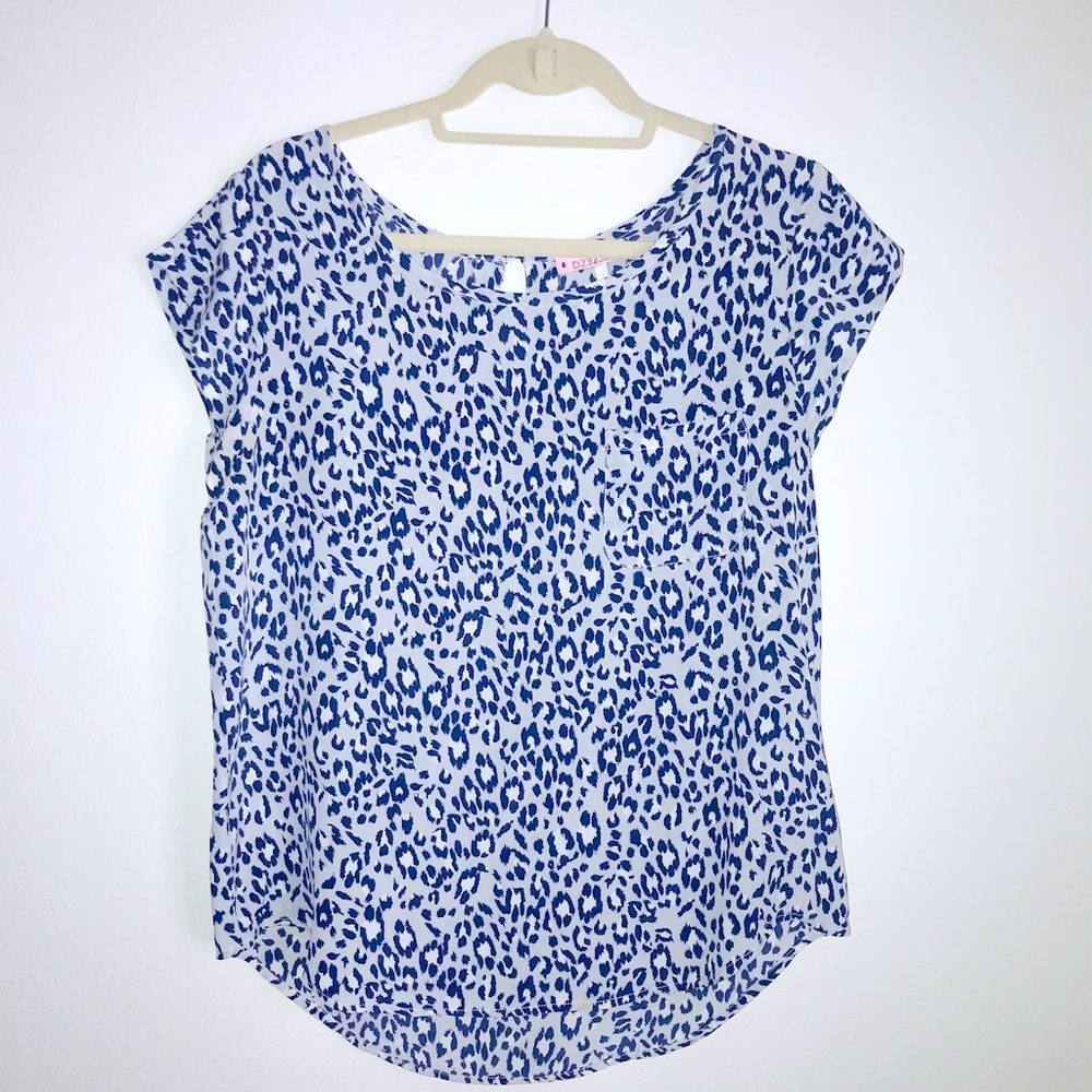 Women Lightweight Casual Leopard Print Top